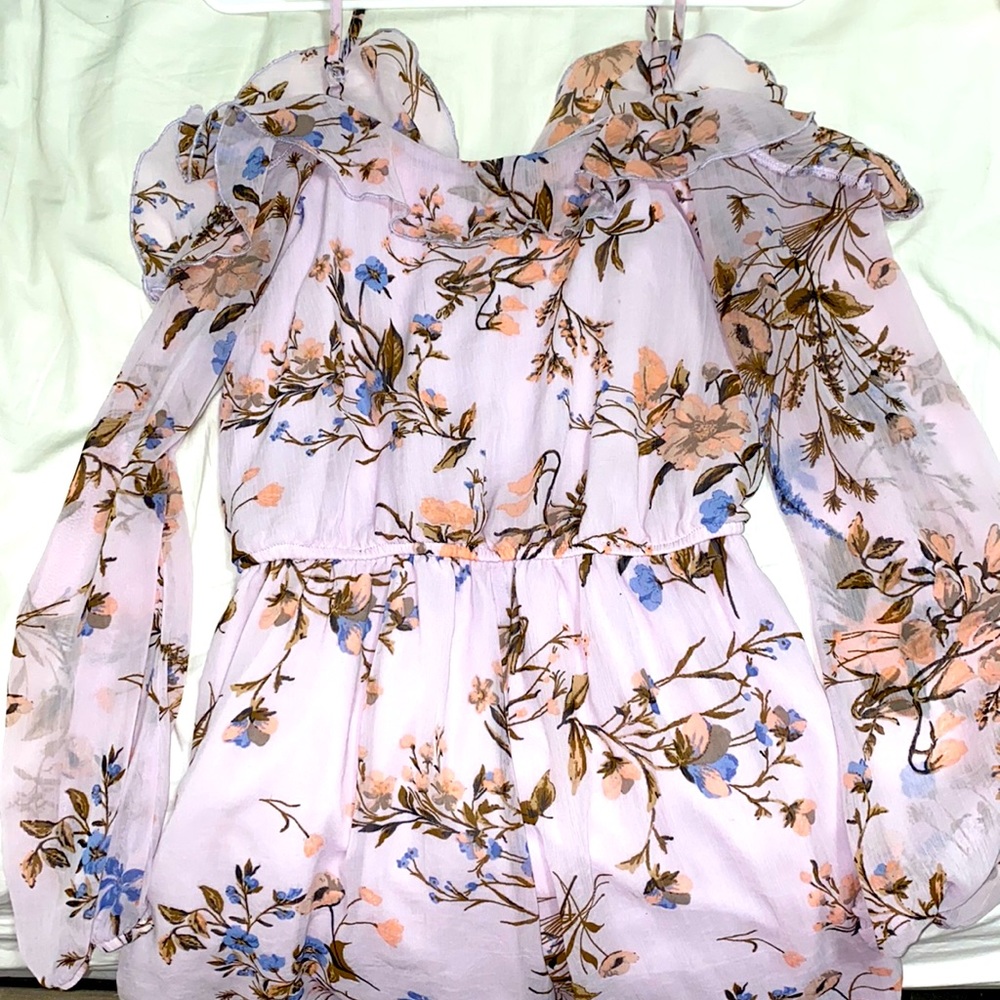 Pink Floral Romper